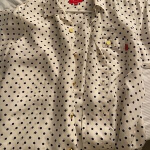 Supreme White Polka Dot Button-Up Shirt